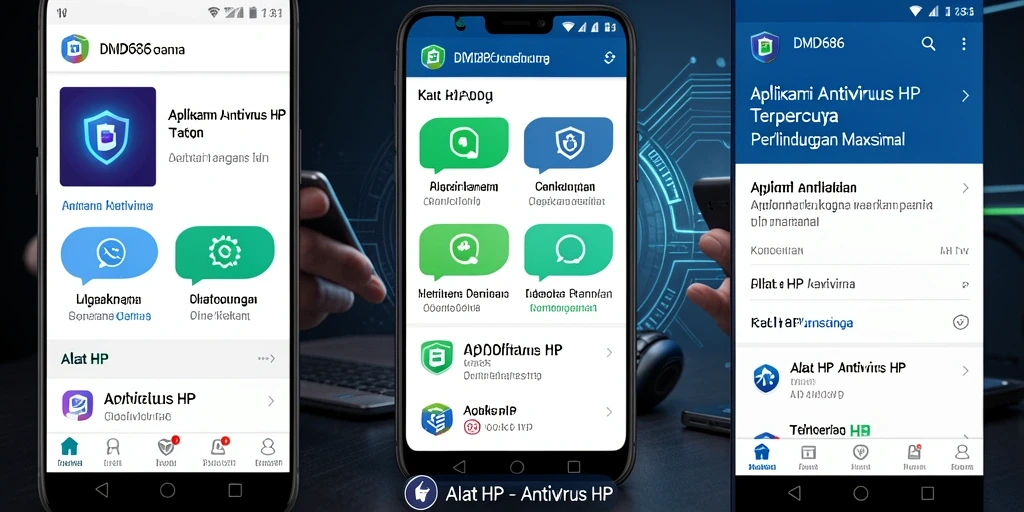 Antarmuka DMD686 yang sederhana dan efektif untuk perlindungan antivirus.