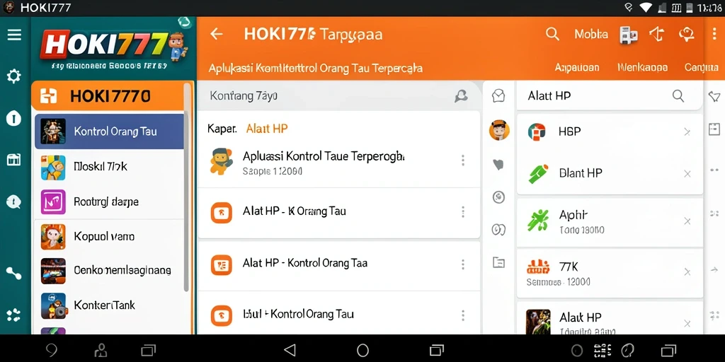 Antarmuka HOKI777 yang sederhana dan informatif untuk kontrol orang tua.