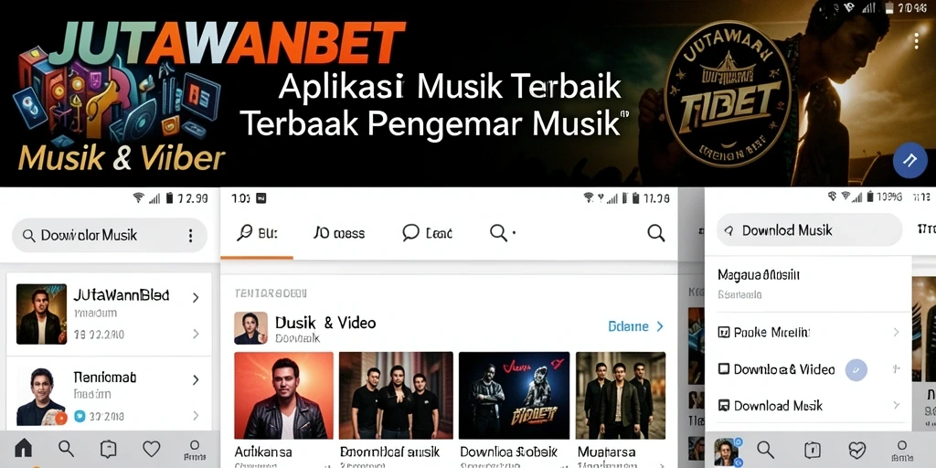 Antarmuka aplikasi JUTAWANBET yang ramah pengguna untuk Download Musik.