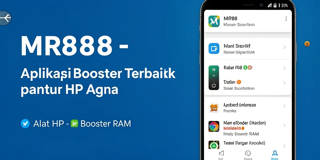 Antarmuka sederhana dan fungsional dari aplikasi Booster RAM.