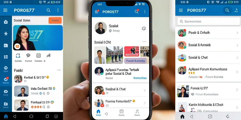 Antarmuka sederhana dan menarik dari POROS77 sebagai Forum Komunitas.