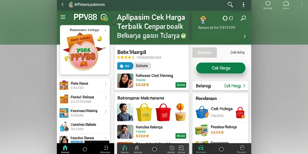 Tampilan antarmuka aplikasi PPV88 yang user-friendly untuk cek harga.