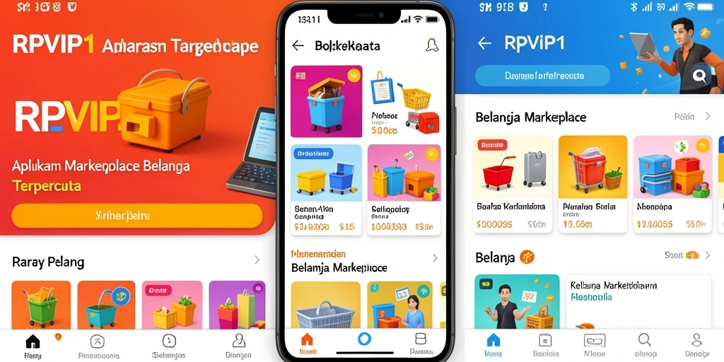Tampilan antarmuka RPVIP1 yang modern dan user-friendly untuk belanja online.