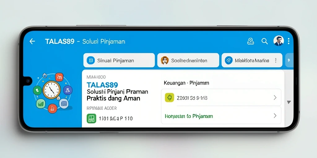 Antarmuka aplikasi TALAS89 yang ramah pengguna untuk pengajuan pinjaman.